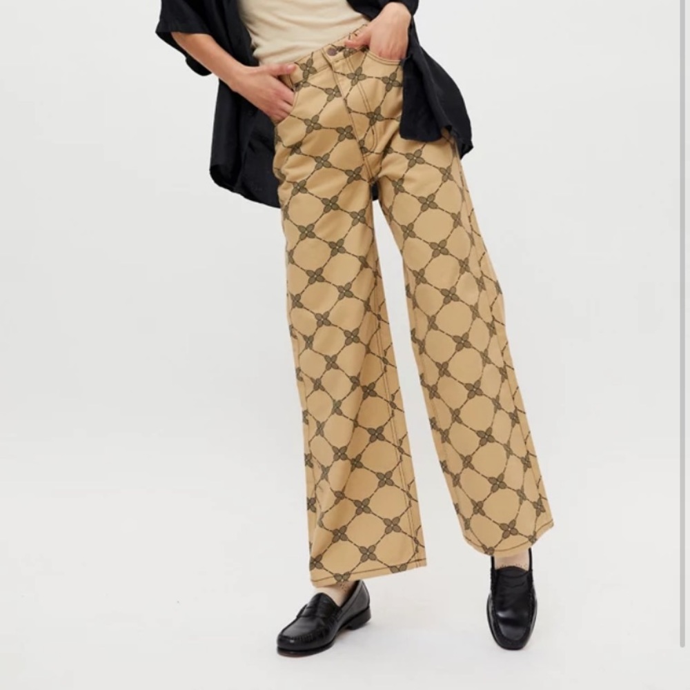 BDG High & Wide Jean - Tennis Print